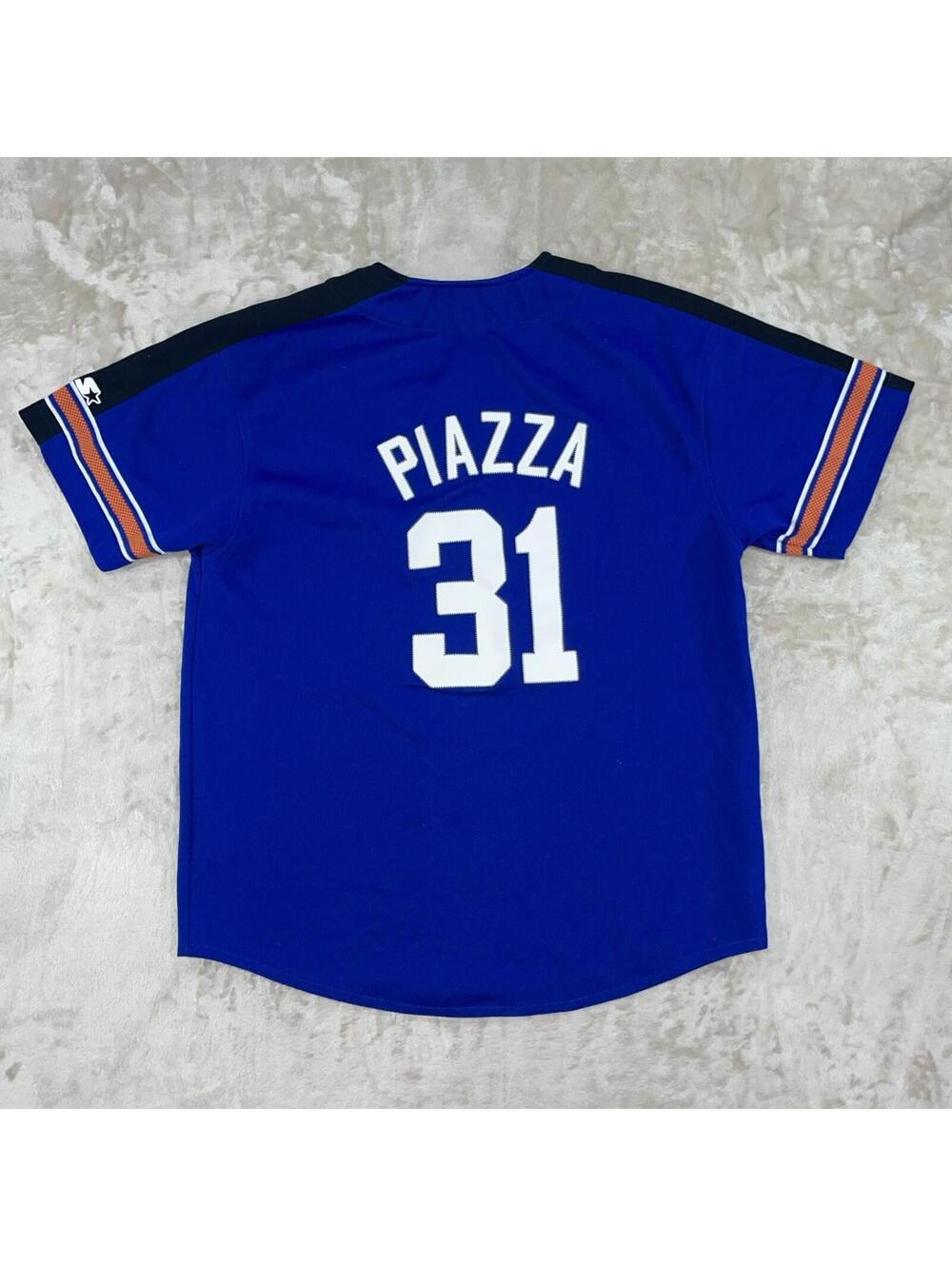 Vintage MLB New York Mets Mike Piazza 31 Starter Baseball Stitch Jersey Youth XL